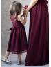 Pleated Chiffon Tea Length Flower Girl Dress